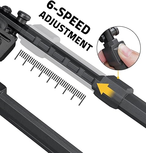 Miniatura 4 de CVLIFE Bípode compatible con bípodes giratorios de inclinación ajustable de altura Mlok para exteriores