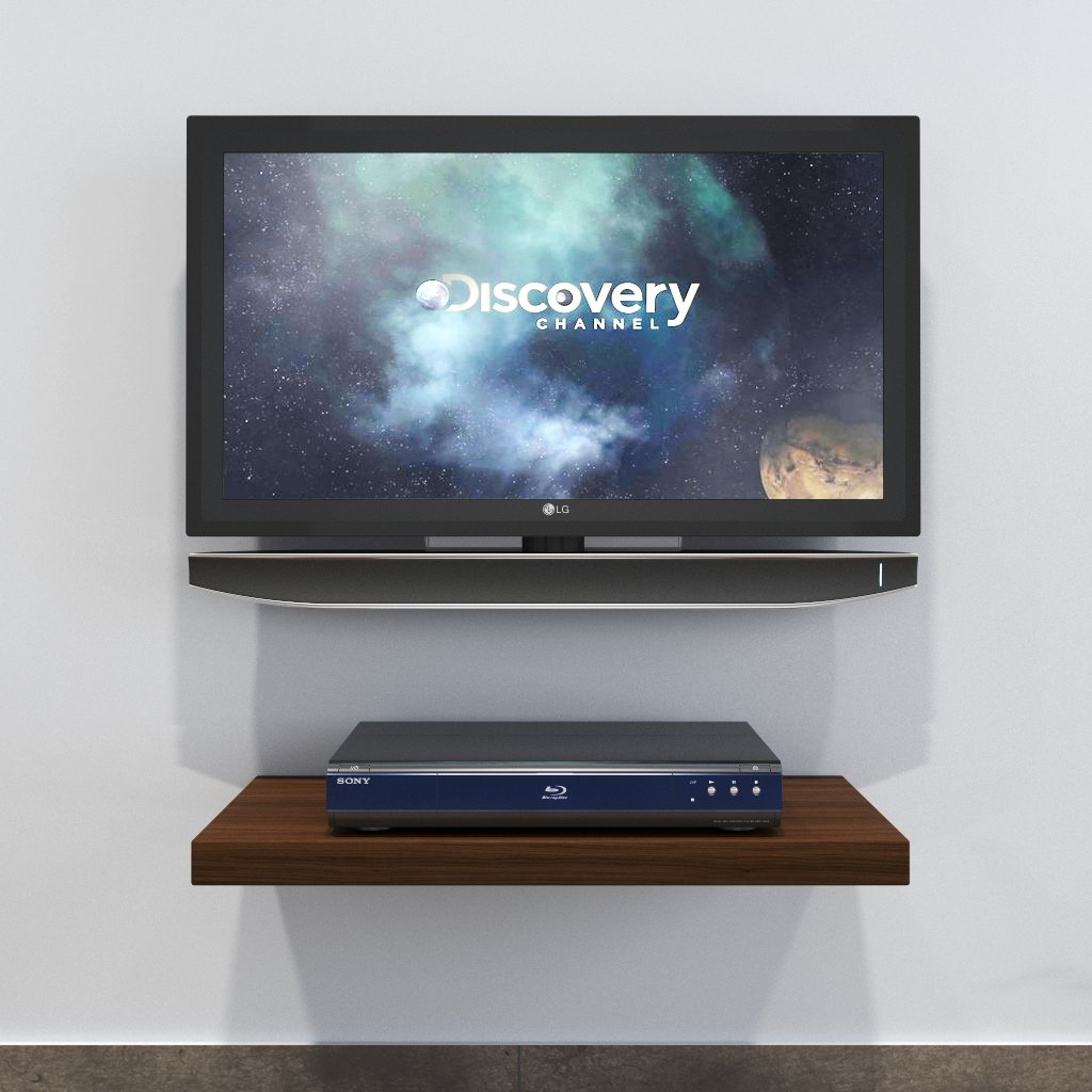 Étagère murale Apollo pour ranger les câbles et box sous la TV