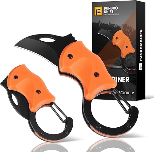 FUNBRO Cuchillo de bolsillo pequeño para hombres, cortador de caja de cuchillos plegable con hoja afilada de 1.34 pulgadas, mini cuchillos EDC para