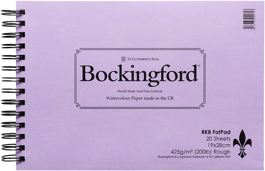 Bockingford Watercolour Paper Spiral Fat Pad 200lb (425 Gsm) 20