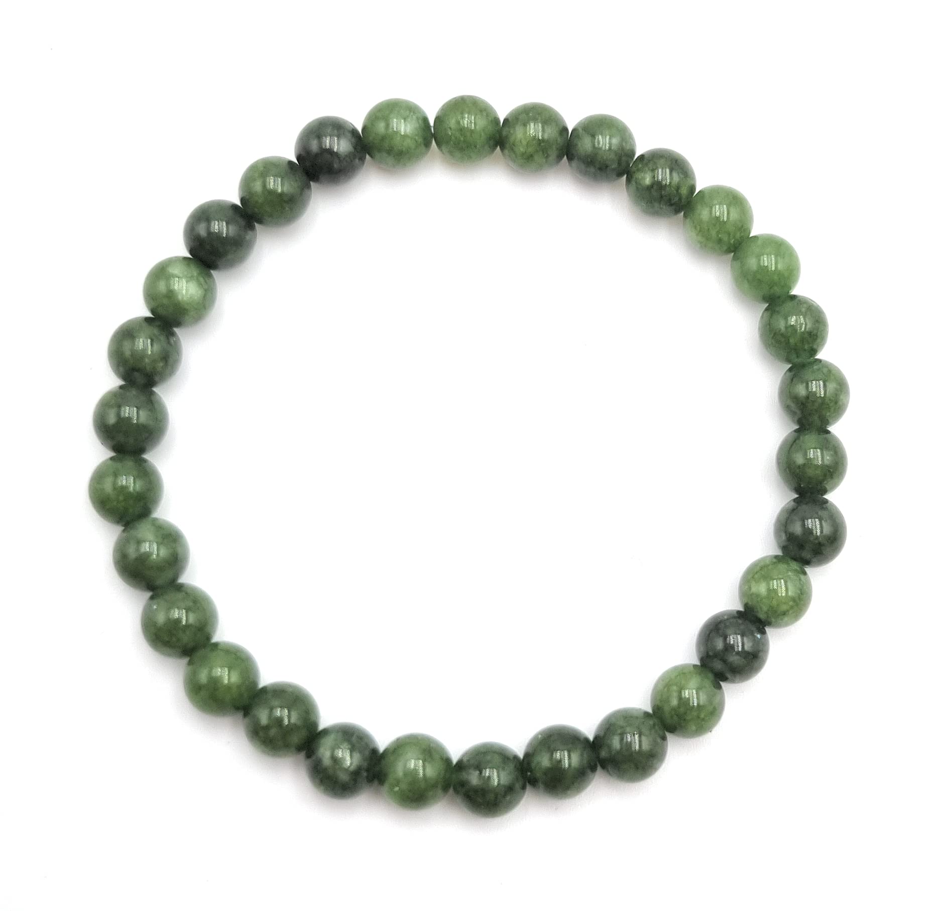 Bracelet Jade Vert émeraude en Pierres Naturelles Qualité AAA | Taille personnalisée de 12 à 22 cm au choix | Enfant - Adulte | Perles rondes 6 mm | Création Artisanale Française
