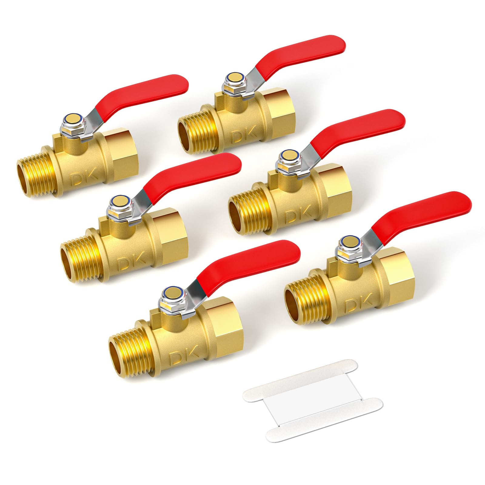Amazon.com: GASHER 10PCS 1/4 Inch Brass Mini Ball Valve Shut Off Switch ...