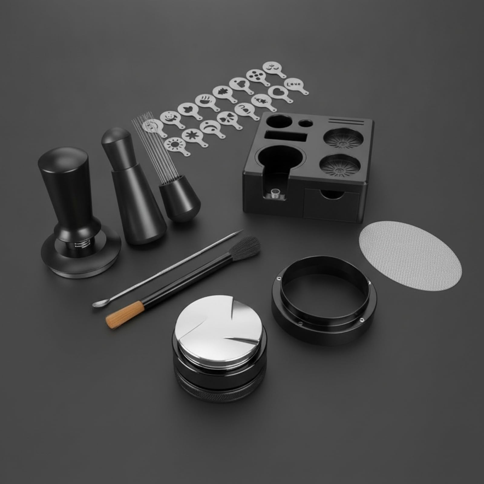 Filtro per Caffè Organizzato Accessorio Impugnatura Ergonomica, Anello Dosatore, Compatto, per Caffetteria, 58MM