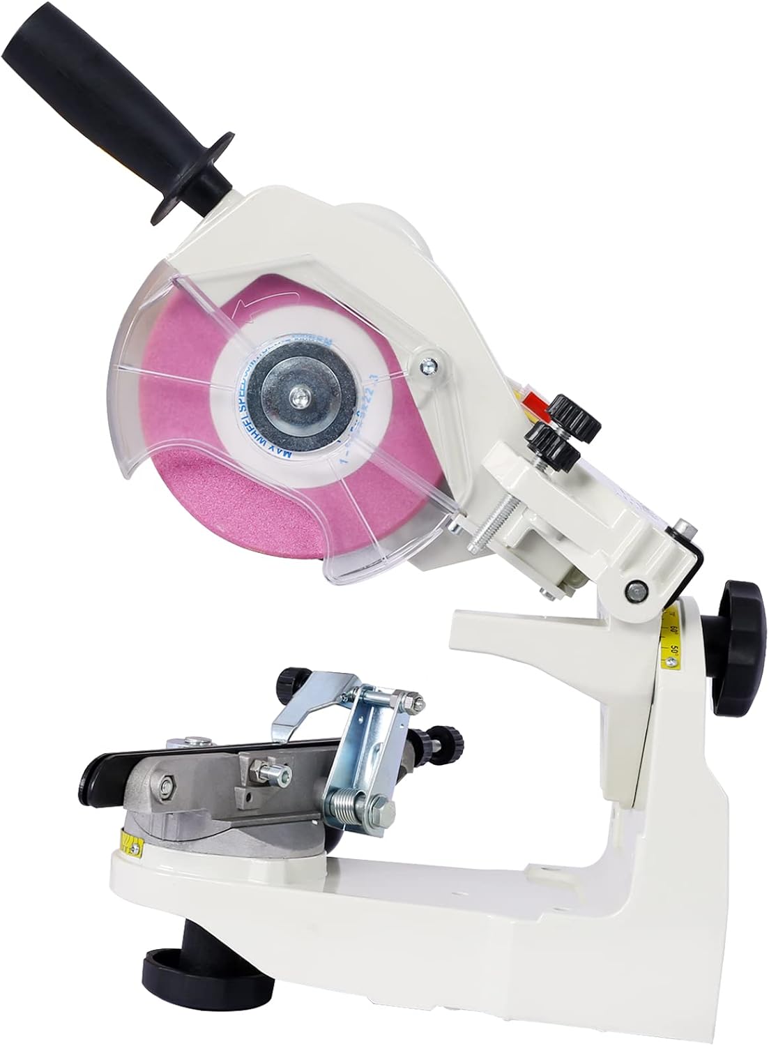 Electric Chainsaw Sharpener - Professional Multi-Angles Saw Chain Grinder with Grinding Wheels | Bench Grinder Universal Saw Chain Sharpener for All Chainsaw Gray