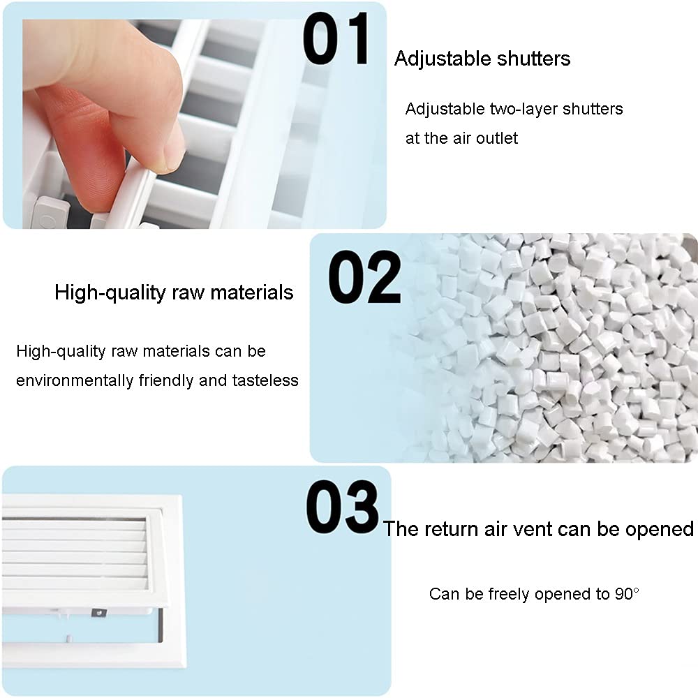 Griglie di ventilazione, in ABS, per aria condizionata e uscita dell'aria, 1 pezzo (griglie di ventilazione 1000 x 300 mm)
