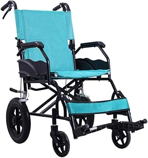 Silla de ruedas reclinable estándar - Longitud del escritorio desmontable acolchada Brazos Capacidad de peso en libras - Tamaño del reposapiernas elevador: 938858 cm (color: azul) (cromado) (cromo)
