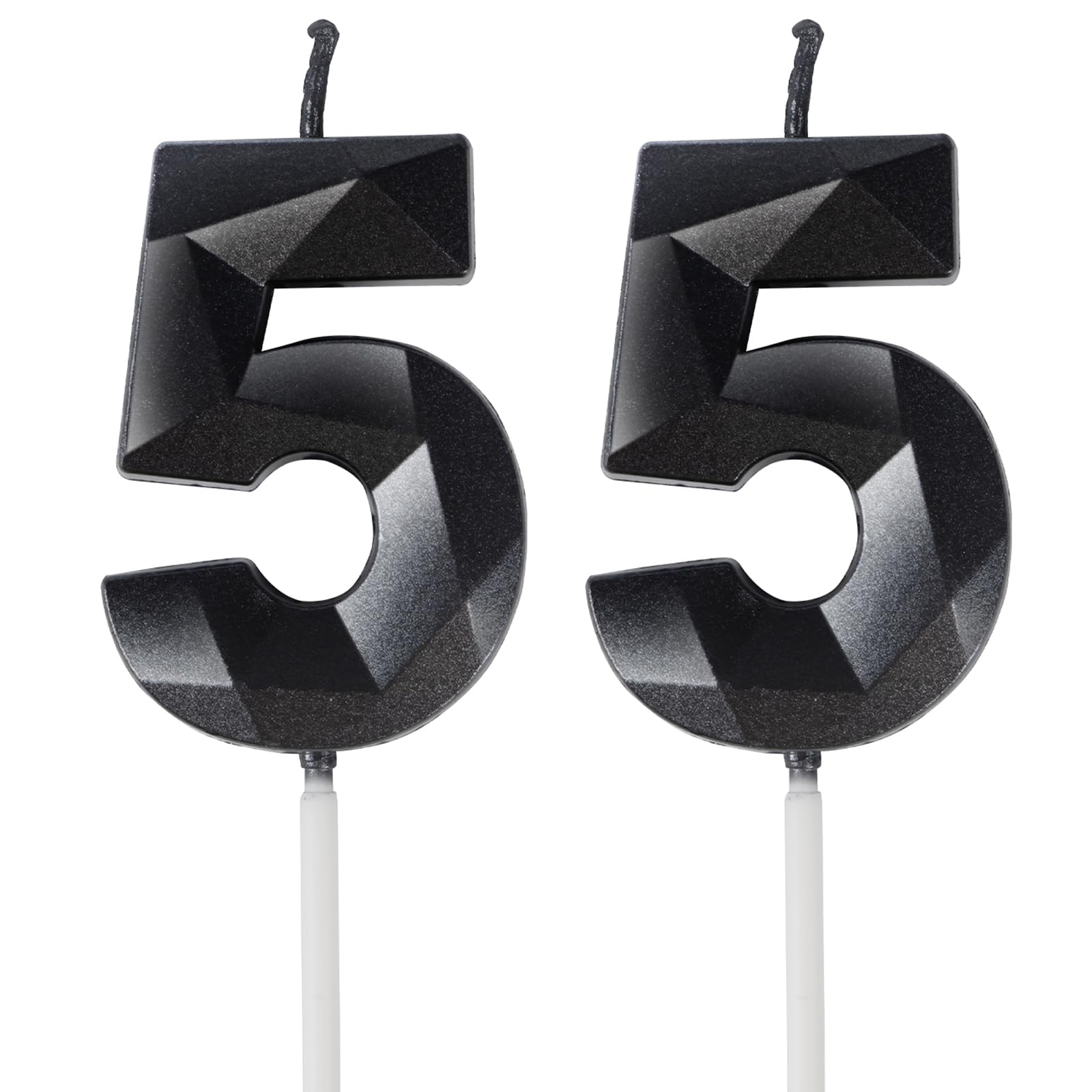Yiran 50th Birthday Candles, Gold Number 50 Happy Birthday Candles, Cake Topper Decorations for Birthday Party, Wedding Anniversary Celebration Supply — view 138