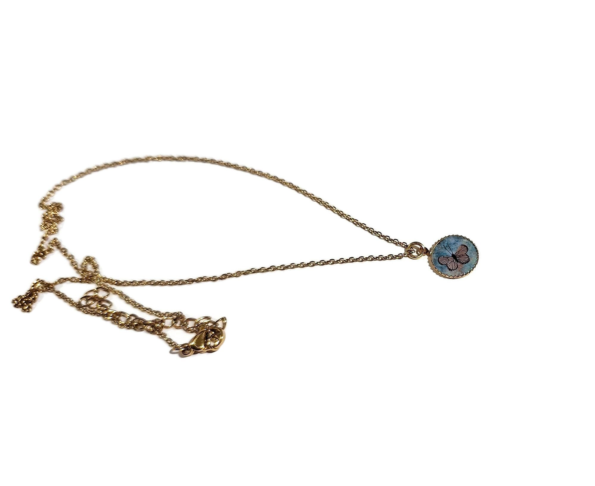 Collier motif au choix en acier inoxydable et résine