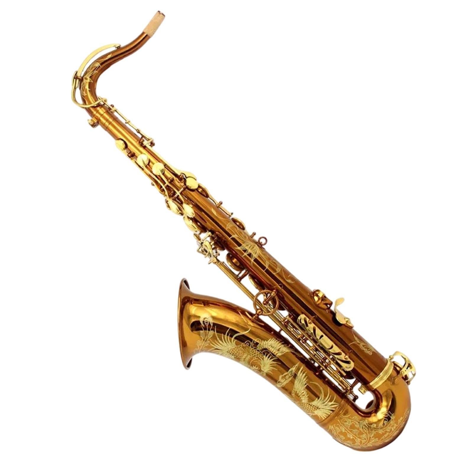 Saxofón Saxofón Tenor Con Laca Dorada Oscura En Sib Para Principiantes