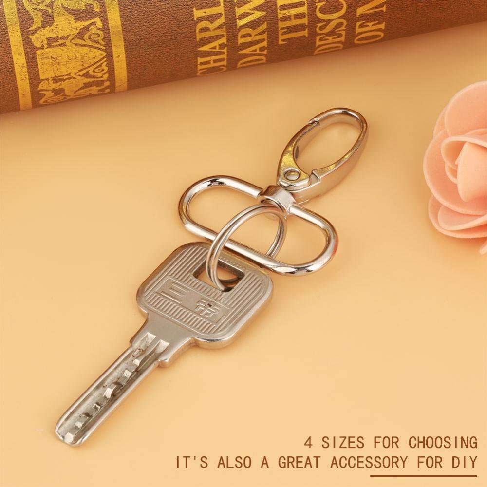 20 Stück Drehverschlüsse Schlüsselbund, Schlüsselring Set Eisen Metall Karabinerhaken Mit Drehhaken Für DIY Zubehör Taschen Hardware