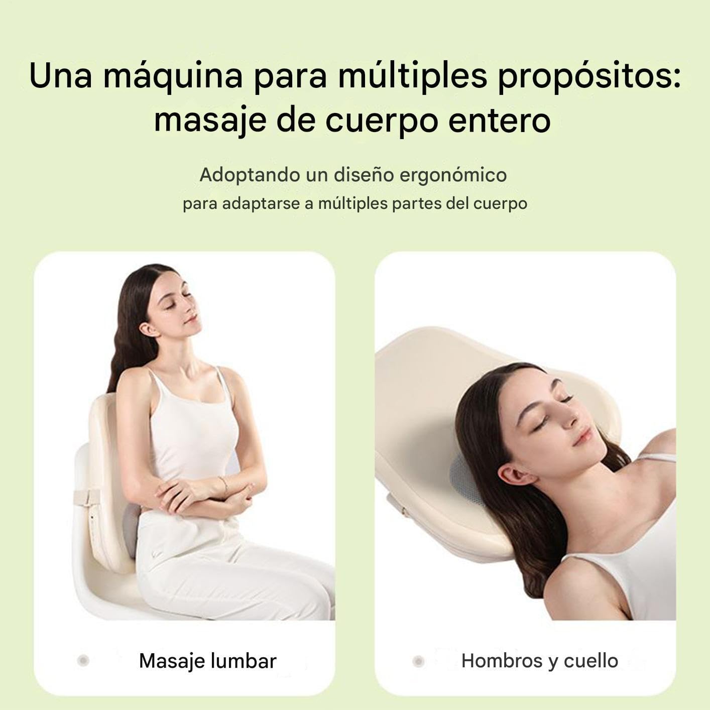 Masajeador De Espalda Almohada Masaje Eléctrica Inalámbrica Para Tejido