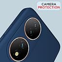 Pikkme Back Cover for Vivo Y100 5G | Camera Protection Shockproof Soft Matte Silicone Bumper Case (Blue) gallery image