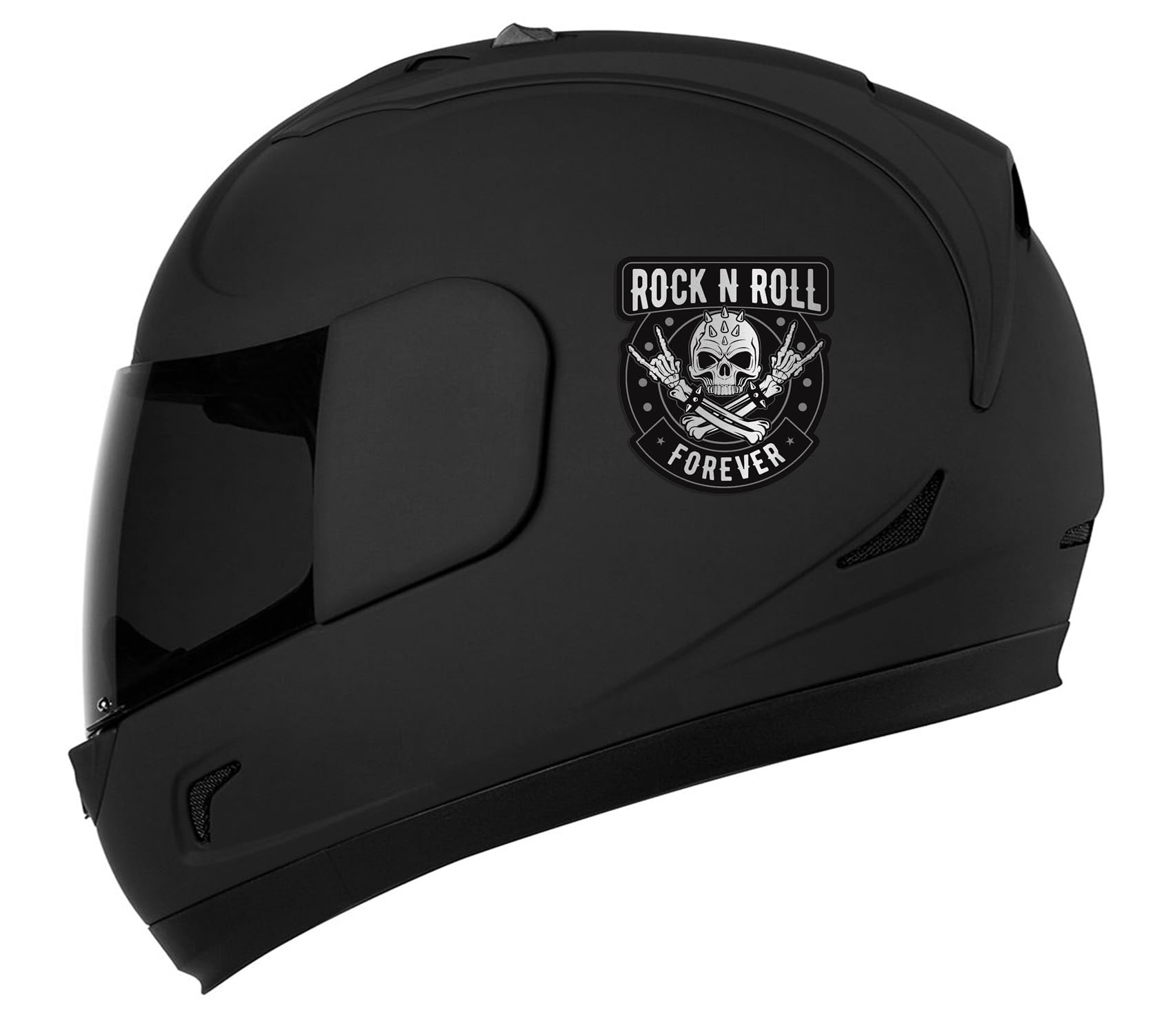 Skino Eu 2 sztuki Vinyl Czaszka Naklejka samochodowa Heavy Metal Rock & Roll Bezpieczeństwo Samochód Motocykl Rower Zderzak Drzwi Okna B 2