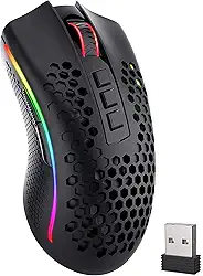 Mouse Gamer Redragon Storm Pro RGB 16000 DPI Pixart Paw 3335 Wireless Preto - M808-KS