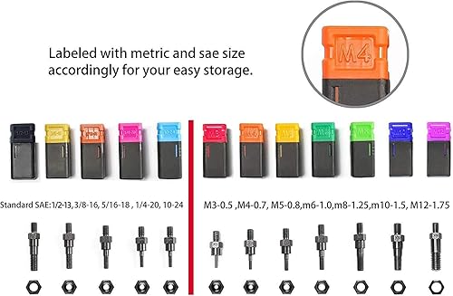 Miniatura 2 de QR M3-m12Bt607 Remachadora de mano Pistola remachadora Herramientas de remachado con sistema de instalación de tuerca de 17 pulgadas 440mm M3M4M5 m6