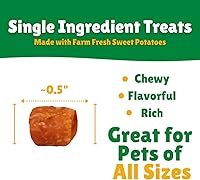 Vista 4 de Lucky Premium Treats Sweet Potato Chewys - Golosinas masticables para perros de tamaño de un bocado, grandes golosinas de entrenamiento para perros