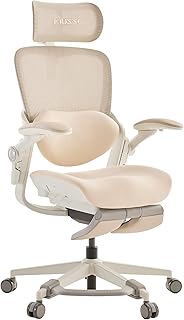 MUSSO E80 Muse Femme Posture™ Chaise de bureau ergonomique, inclinaison 135°, soutien lombaire 3D, appui-tête 4D de 17 cm, repose-pieds extensible, réglage profondeur