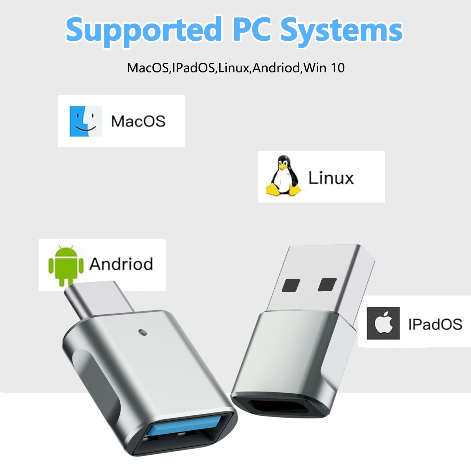 Oliveria Adapter USB A na USB C, do iPhone'a 15, MacBook Pro 2022/2021/2020
