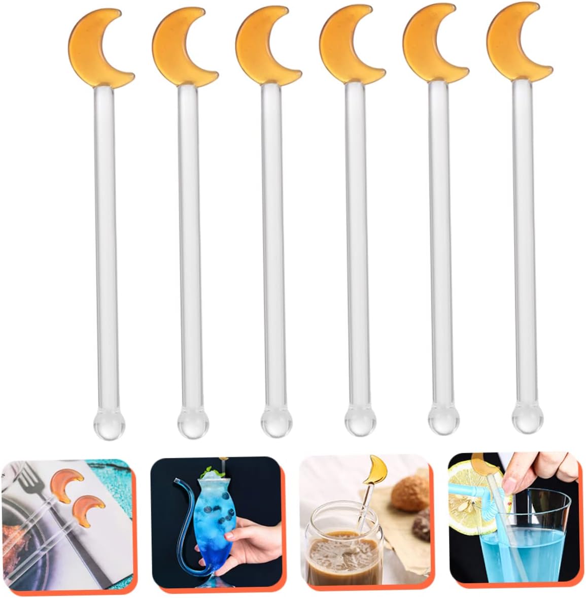 18pcs Glass Stirrer Sticks Swizzle Sticks Home Bar Accessory Cocktail Stirrers for Drinks Mixers for Bar
