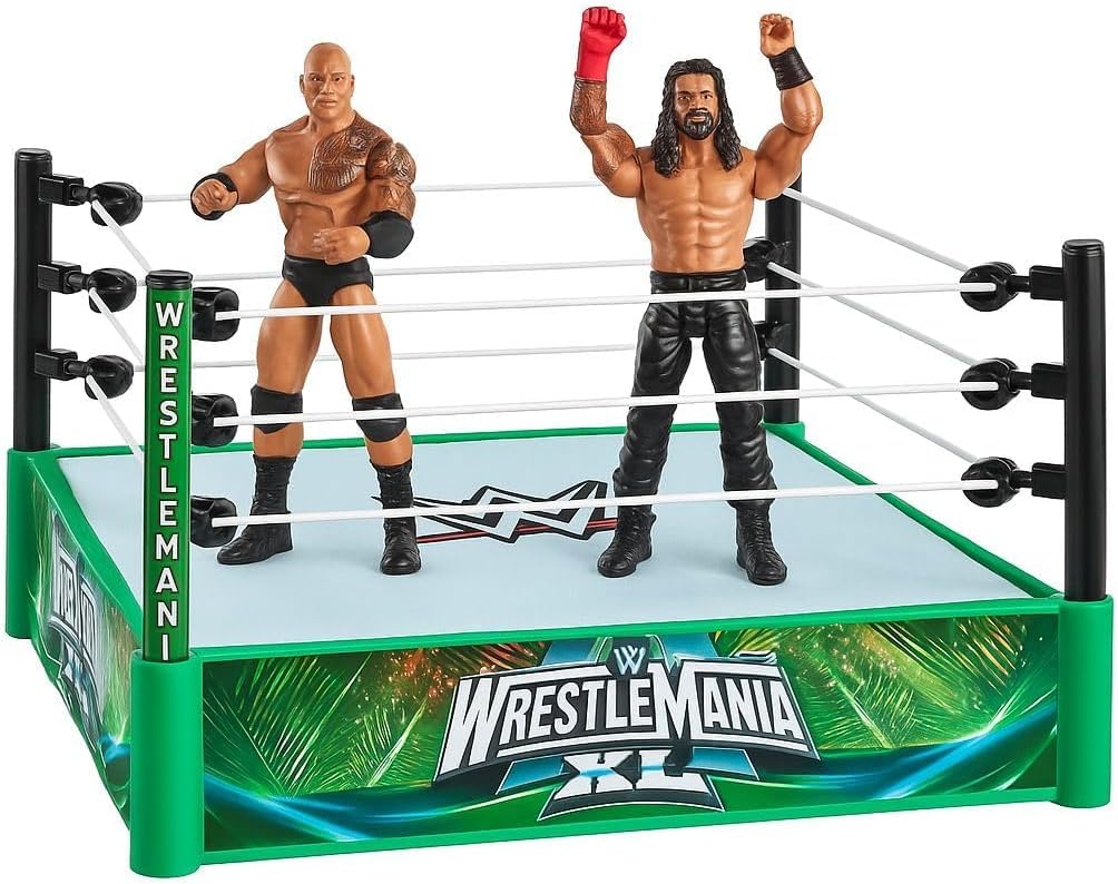 WWE Superstar Ring & Figures Playset Rock Vs Roman Reigns 15cm Action Figures