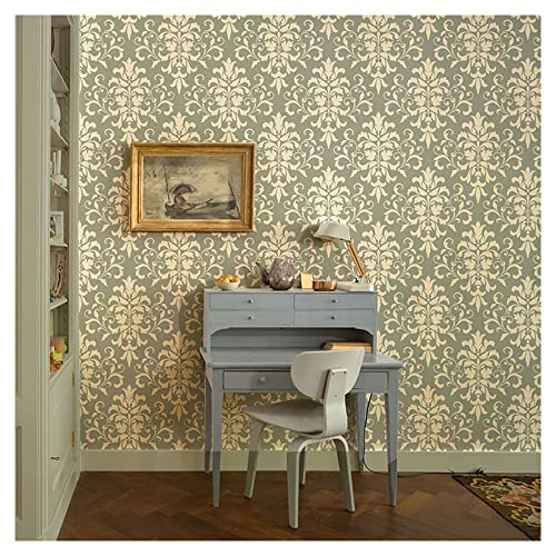 Image of Kayra Decor Flourishing Damask Stencils for Wall Painting - Pack of 1, Sheet Size 24 x 27.5 inch /Design for Wall Painting 22 x 25.5 inch - Large