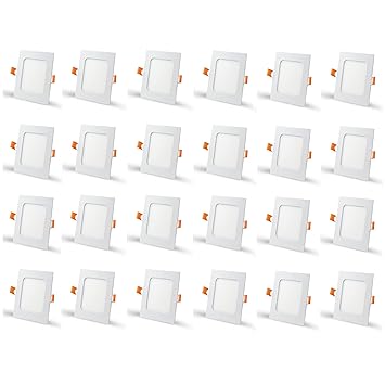 DMAK Multi Traders 4 Watt LED Square False Ceiling Panel Light for POP (White) -Pack of 24