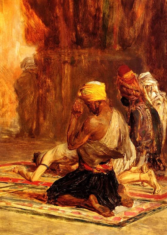 Toile Prière dans le désert Charles Bargue pour créer un salon zen et élégant
