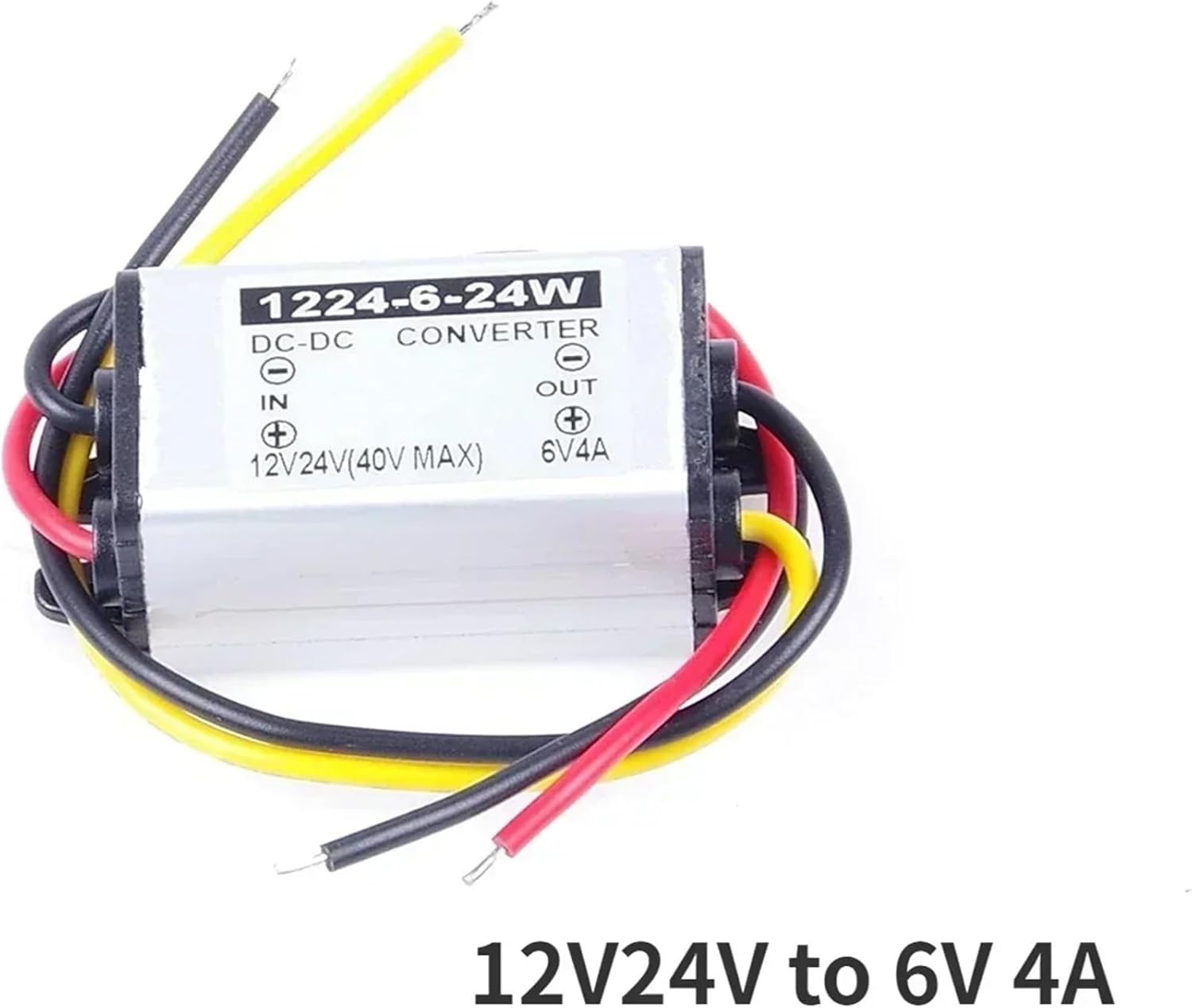 1 Pcs 9V 12V 24V 36V to 6V 4A-10A DC-DC Buck Power Converter Step Down Power Supply Waterproof 12V 24V to 6V 12 Volt to 6 Volt(12V24V to 6V 4A)