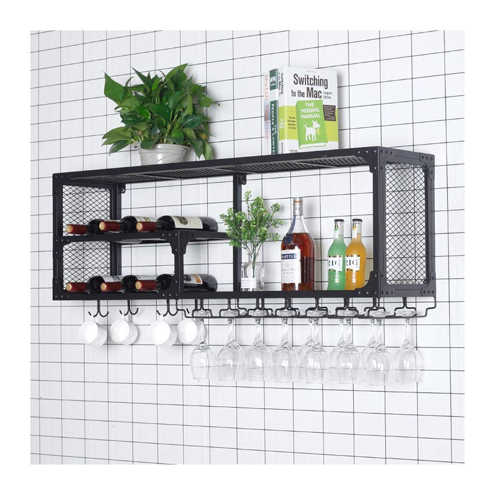 Casier à vin double suspendu au design moderne pour décoration de comptoir