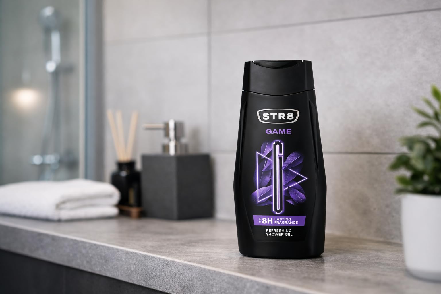 Str8 Gel doccia, freschezza ed energia, gel da bagno, verde