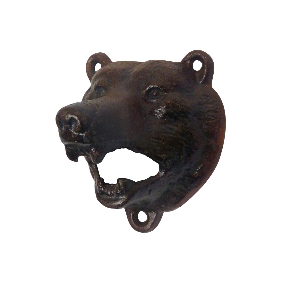 Design Toscano Grizzly Bear of the Woods Wall Mount Bottle Opener, 9 cm, Cast Iron, Aged Gold