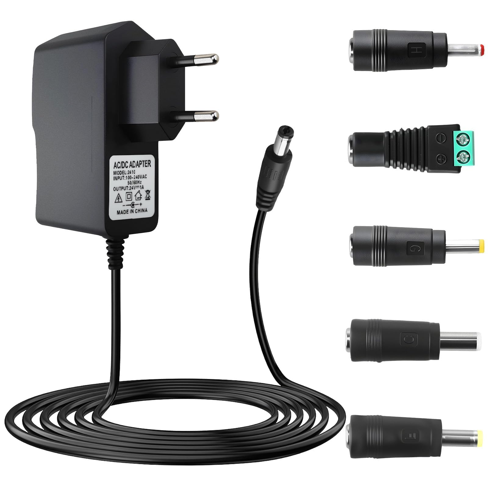 Fuente Alimentación 24V 1A - Transformador 220V a 24V 24W Adaptador de Corriente