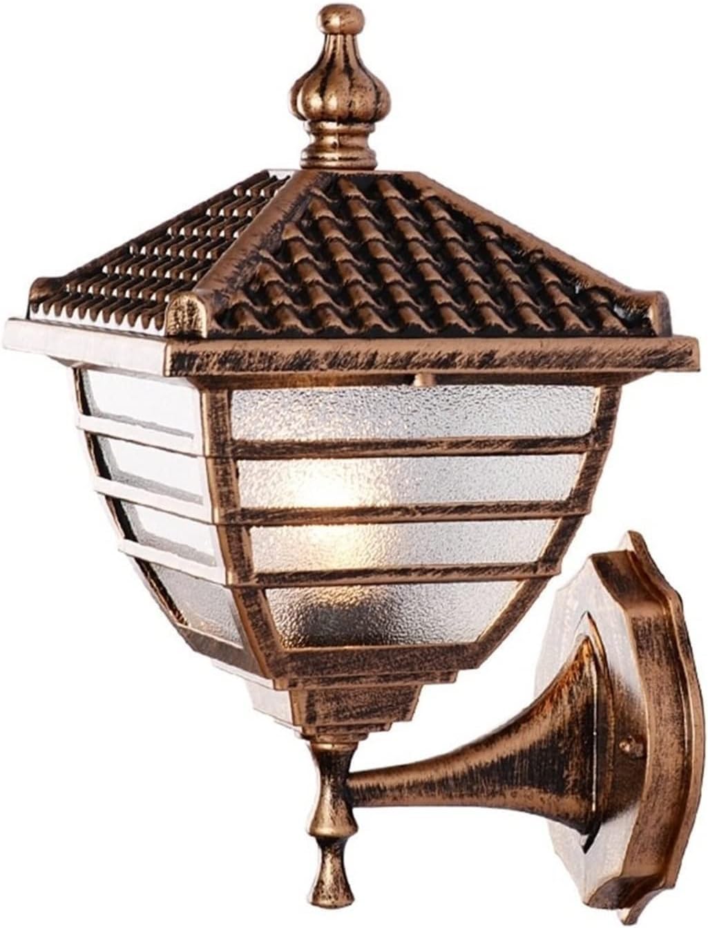 noxozoqm Vintage Aluminum Outdoor Wall Lantern, Wall Mounted Lighting Fixtures Decoration, Decoration Garden, E27(Bronze)