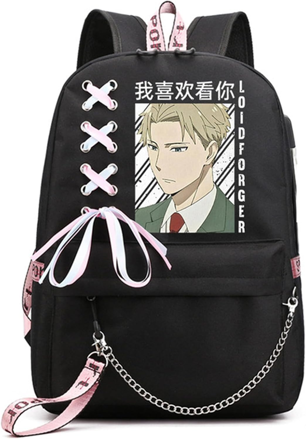 ISaikoy Anime Anya Forger Backpack Bookbag Daypack Laptop Bag School Bag with USB Port 13