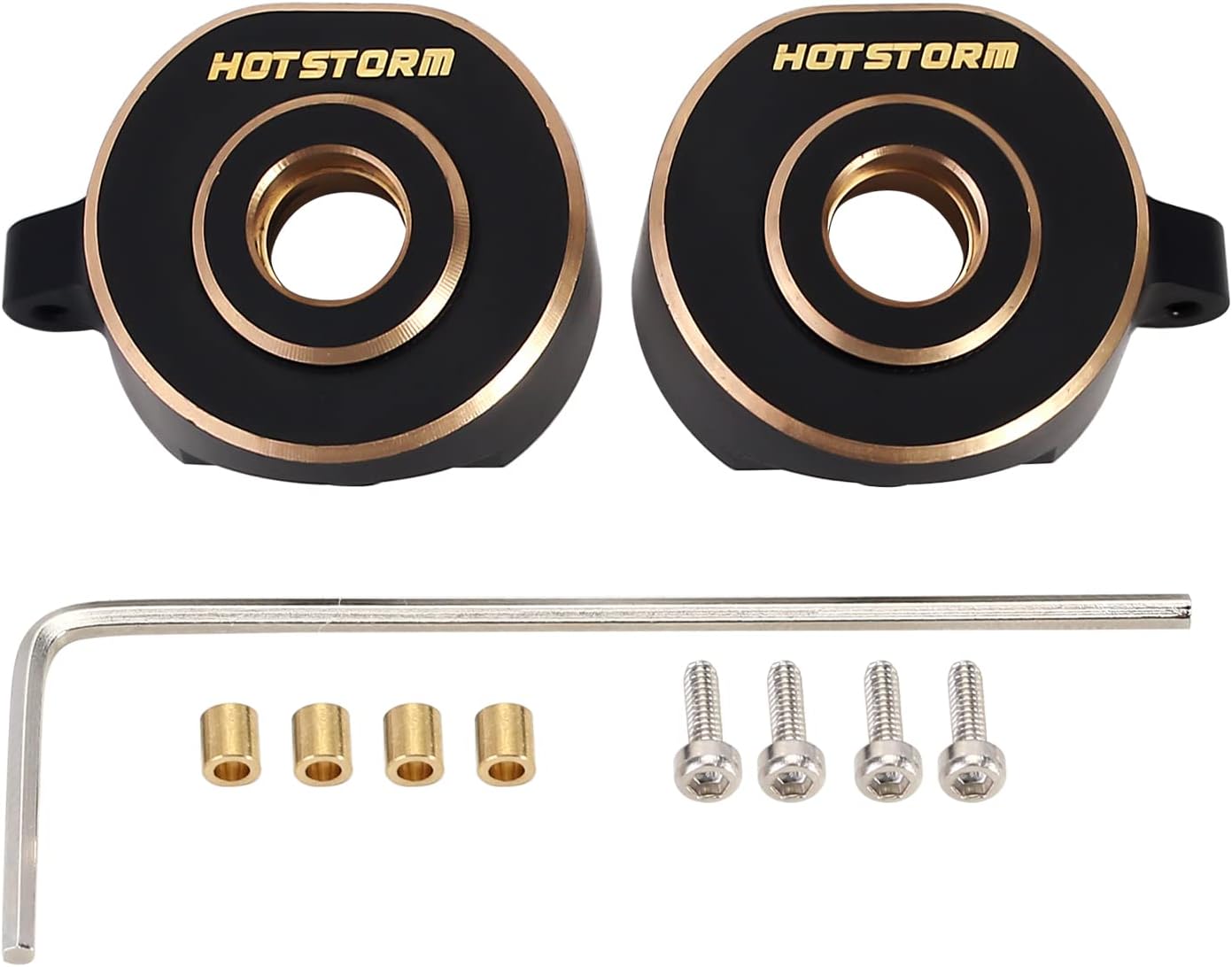 HOTSTORM Brass Steering Knuckles SCX24 Black Front Steering