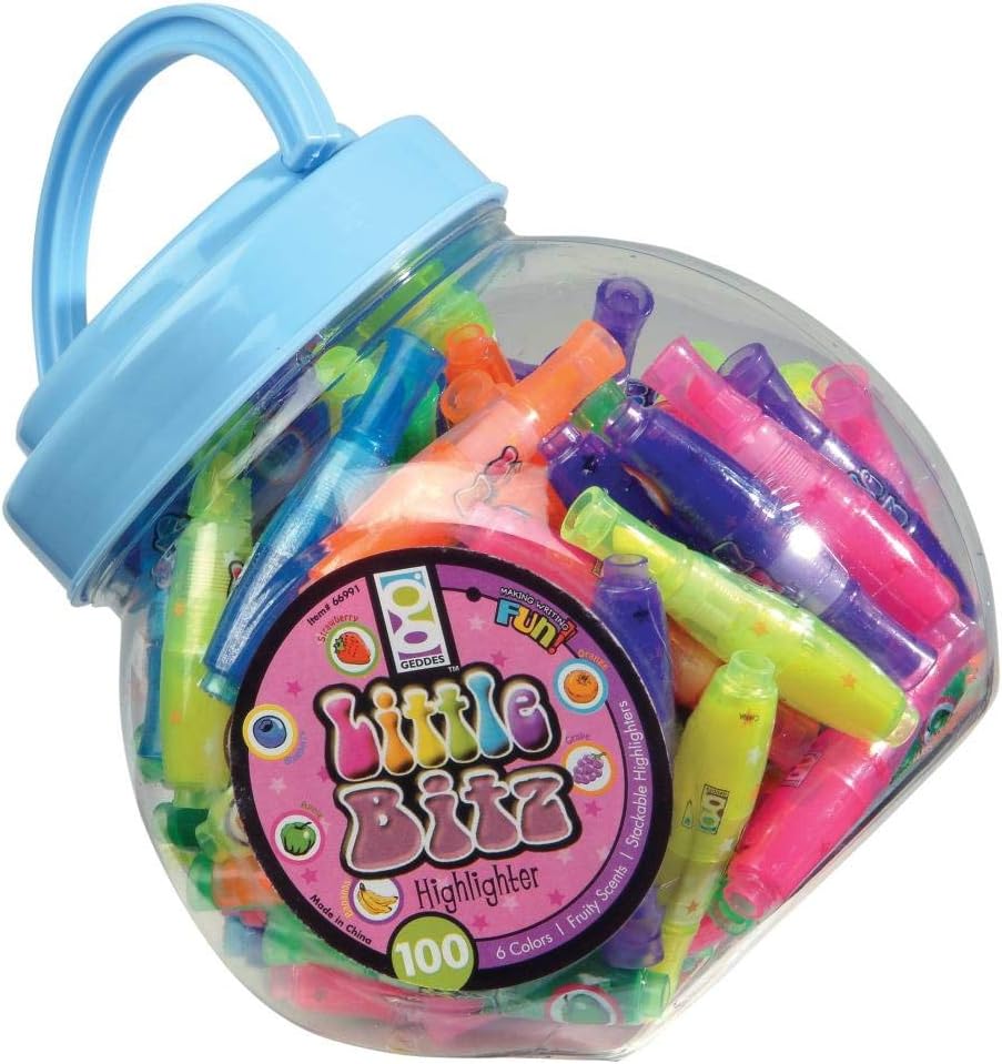 Raymond Geddes Little Bitz Stackable Scented Highlighters (Pack of 100)