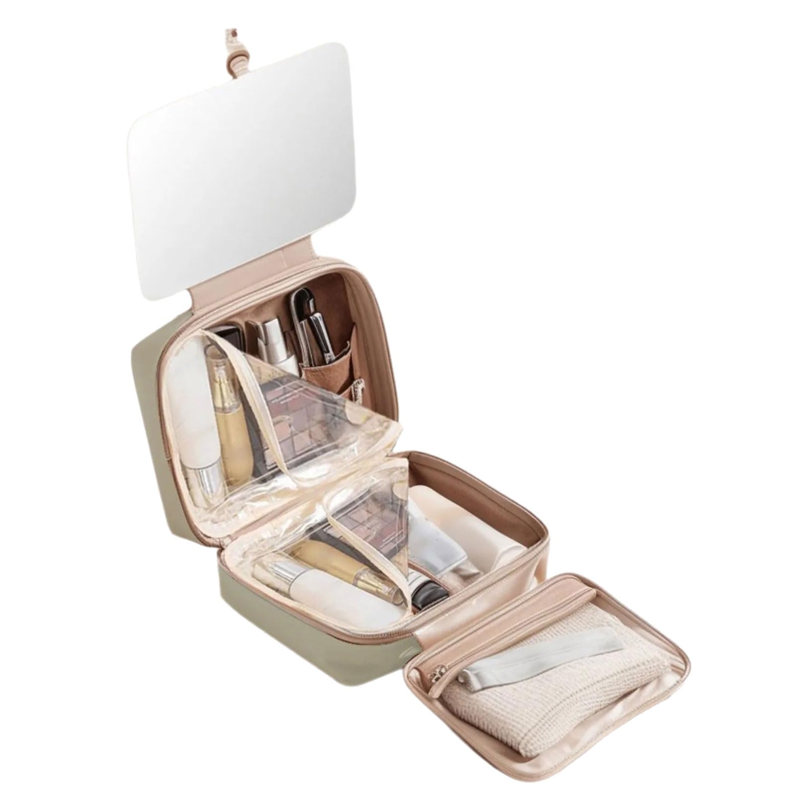 Borsa da toilette da viaggio con gancio per appendere, trucco resistente all ' acqua, cosmetici essenziali, organizzatori, trucco impermeabile