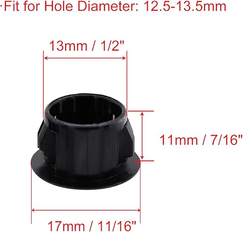 Miniatura 10 de Tapones de plástico para orificios de 0.630 in (58 pulgadas) para orificio de bloqueo de 0.610-0.630 in de diámetro, tipo empotrado, tapa de cierre