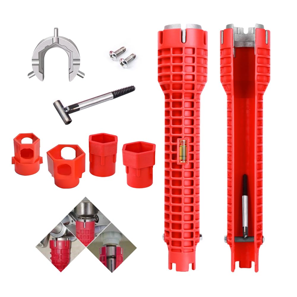 Llave para Grifo Fregadero 14 en 1,Llave Tubo para Apretar Grifo de Fregadero, Sink Wrench,Llaves para Tuercas de Grifos de Lavabo,Fontaneria Herramientas para Instalación para Baño, Cocina