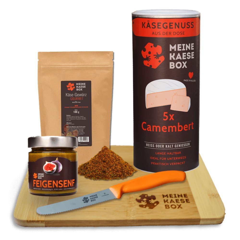 MeineKaeseBox GENIESSERPAKET CAMEMBERT BRIE DOSENKÄSE