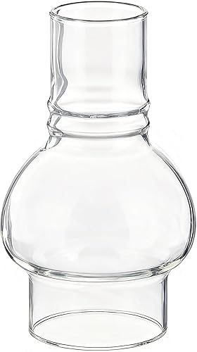 Reemplazo de chimenea de lámpara de aceite, base de 2.84 pulgadas x 6.4 pulgadas de alto globo de lámpara de queroseno, globo de lámpara de aceite