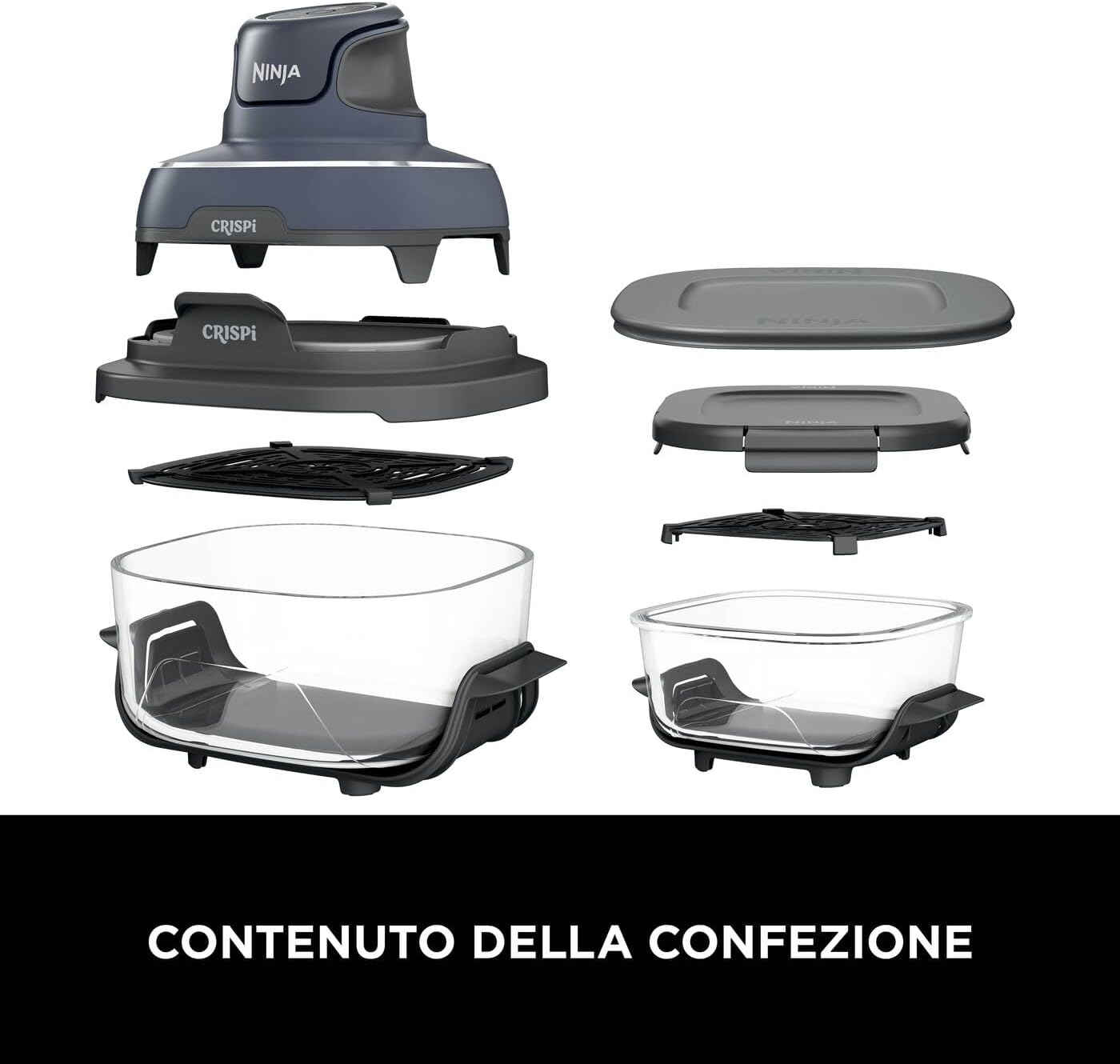 Serving food from Ninja CRISPi containers