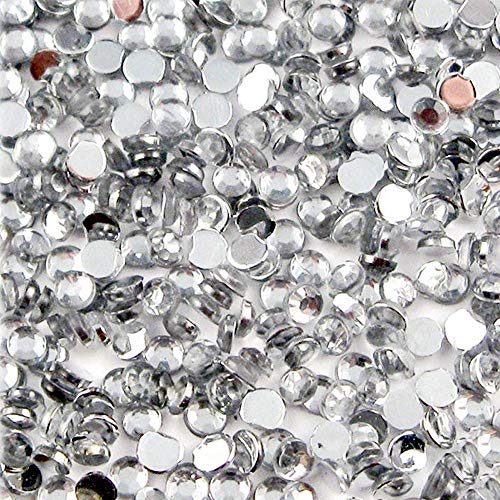 1,440pc Loose flatback Acrylic Rhinestones Round 3mm - 10ss flatback Clear