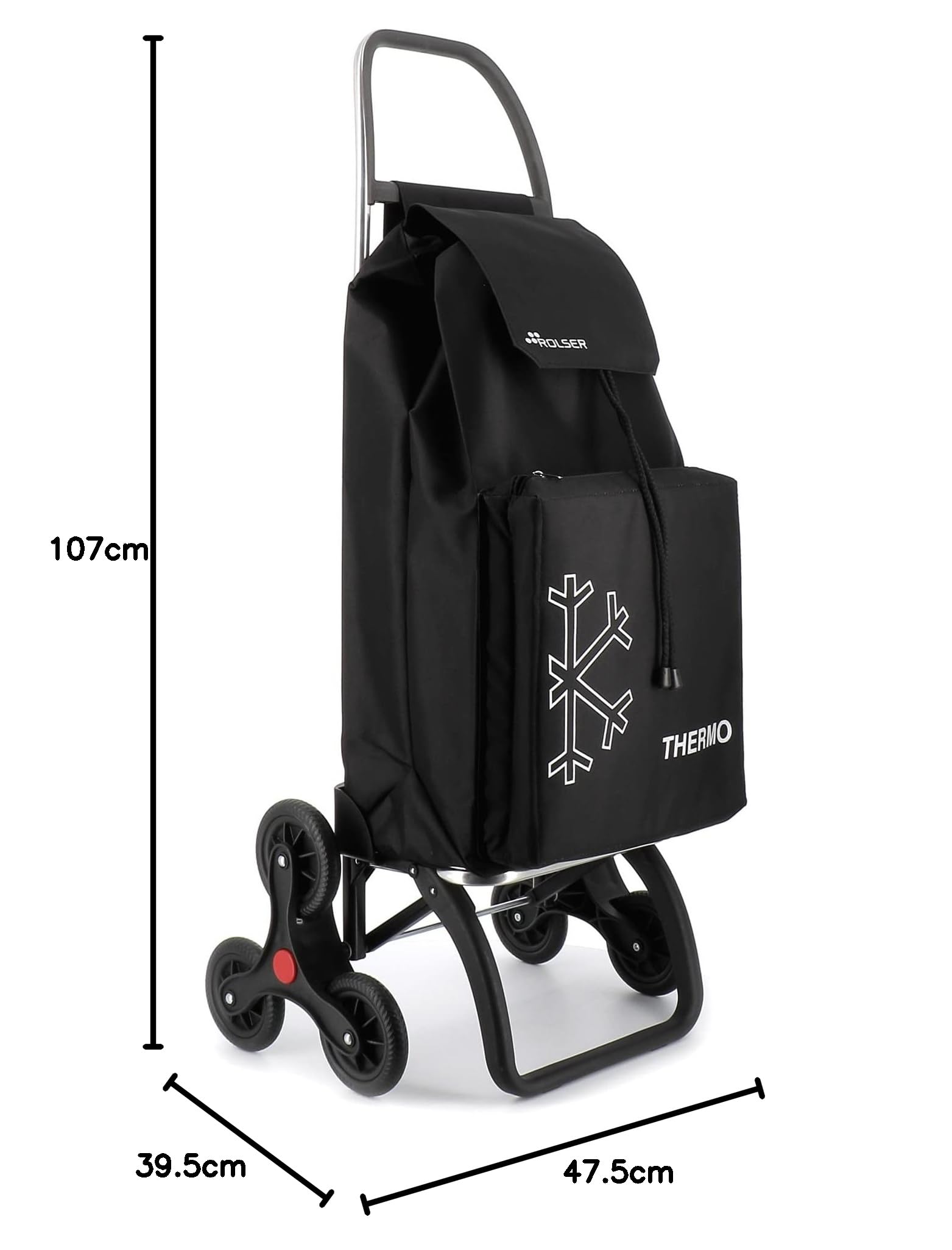 Carro Rolser Saquet Termo LN 6 Ruedas Sube Escaleras - Negro