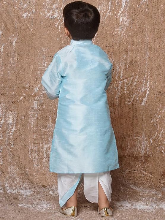 Image of AJ DEZINES Kids Ethnic Wear Pure Cotton Dhoti Kurta Set For Boys
