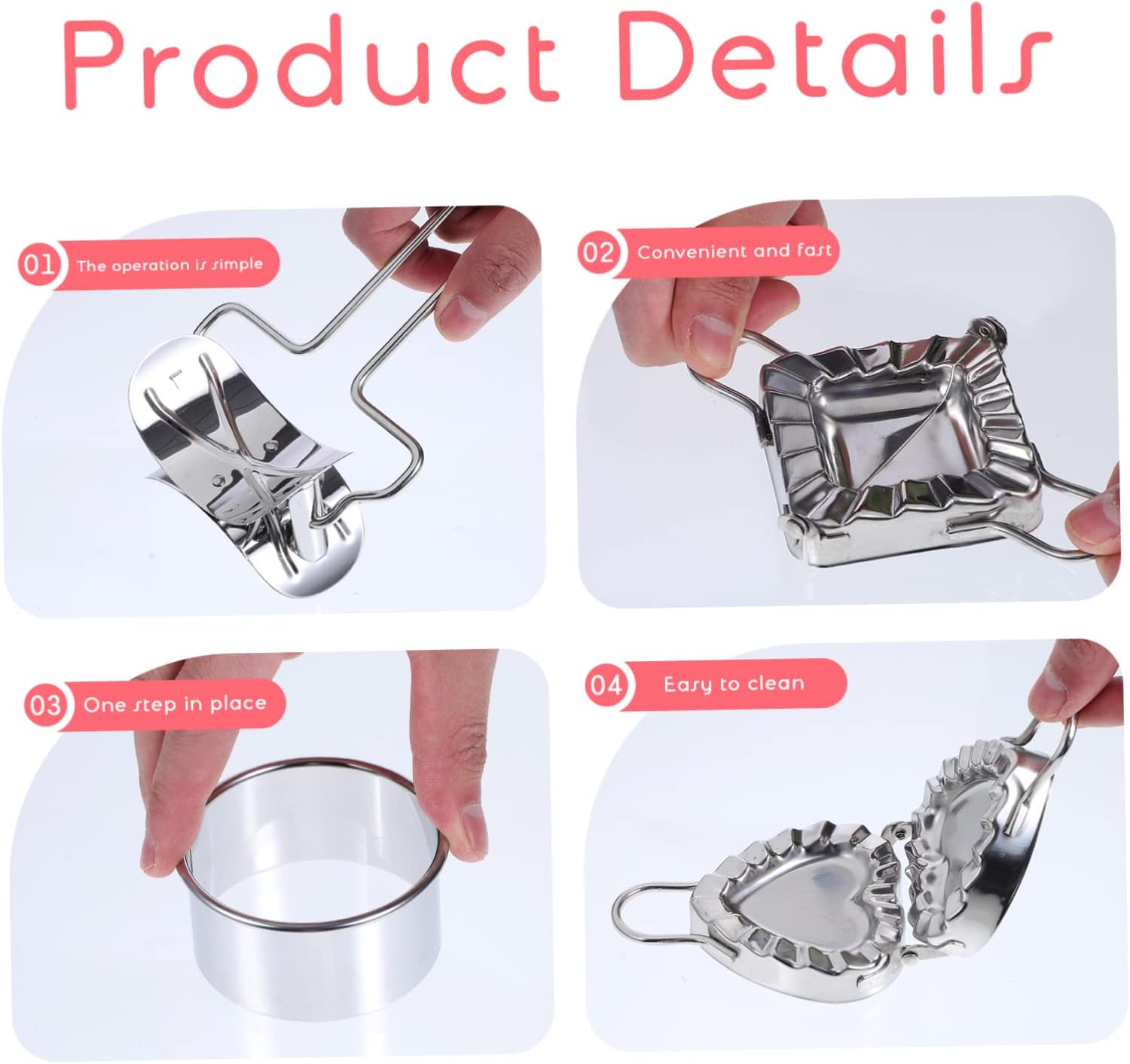 PRETYZOOM 2sets Dumpling Maker Mold Press Squishy Pierogi Maker Press for Dumpling Ravioli Empanada
