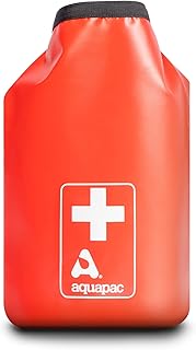 Aquapac Kit de primeros auxilios impermeable, bolsa seca para uso de emergencia con hebilla segura, color rojo, portátil y compacto