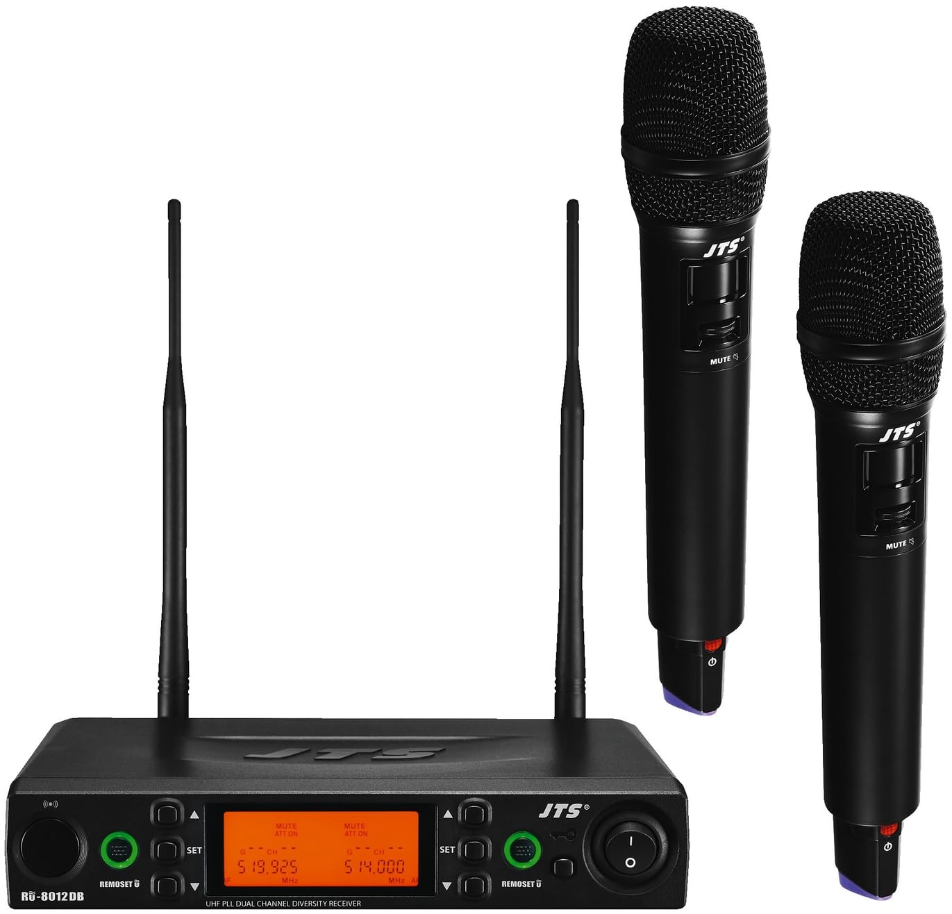 Jts RU-8012DB - RU-850LTH Radiomicrofono Uhf Pll 2 Trasmettitori Palmare Da 100M (690-726 Mhz), Nero - 4