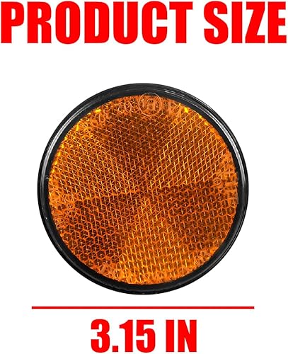 Miniatura 2 de LKAHG Paquete de 10 reflectores redondos, reflector reflectante de advertencia de 2 pulgadas y 2.362 in, montaje de tornillo M6, marcador lateral de