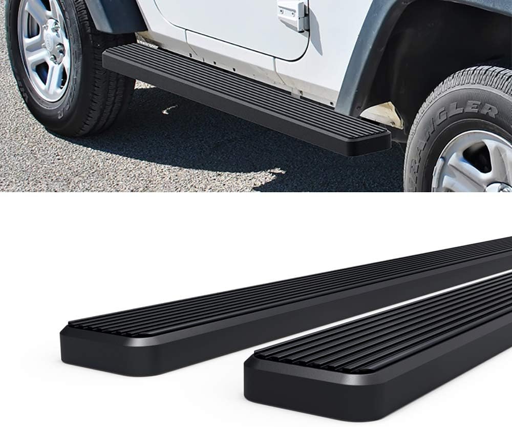 for 2007-2018 Wrangler JK Sport Utility 2-Door (Nerf Bar | Side Steps) 5" Black Eboard Running Boards